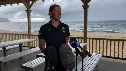 Matildas Defender Natasha Prior Spotted at Merewether Beach Before Newcastle Friendly 🏖️
