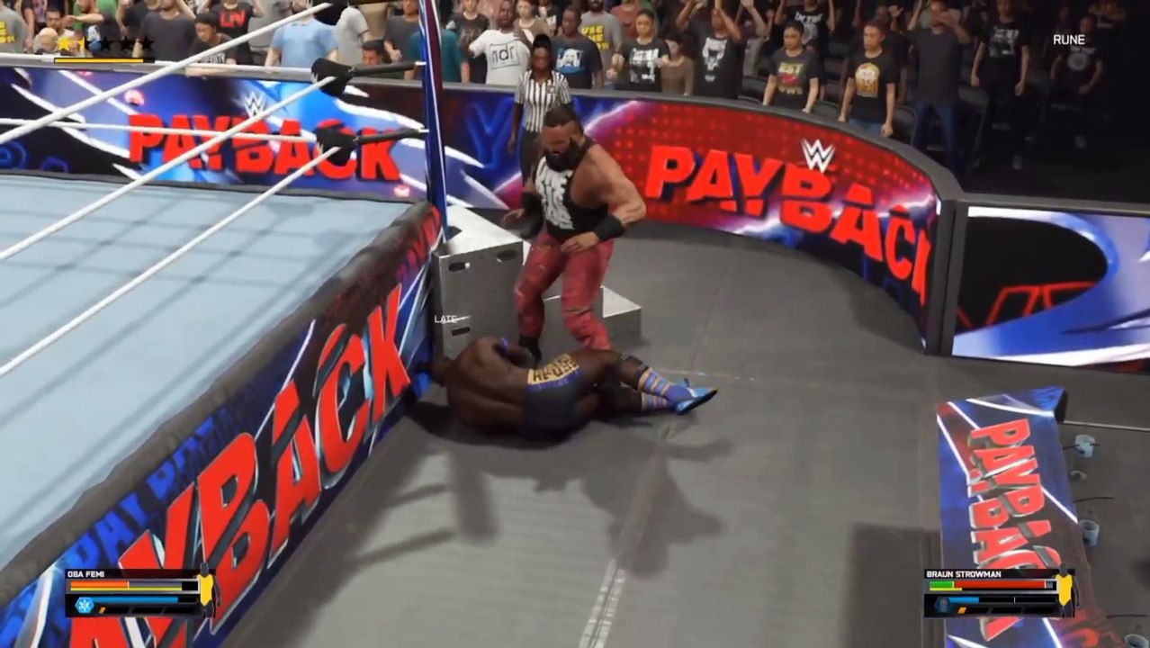 wwe 2k25 Braun Strowman vs Oba femi fight full show highlights HD