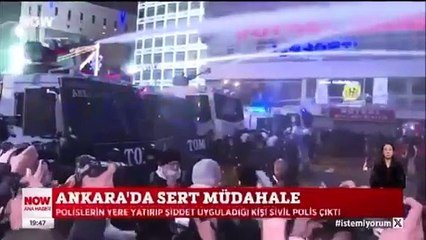 Gösterilerde ilginç anlar... Polis, polisi az kalsın gözaltına alıyordu!
