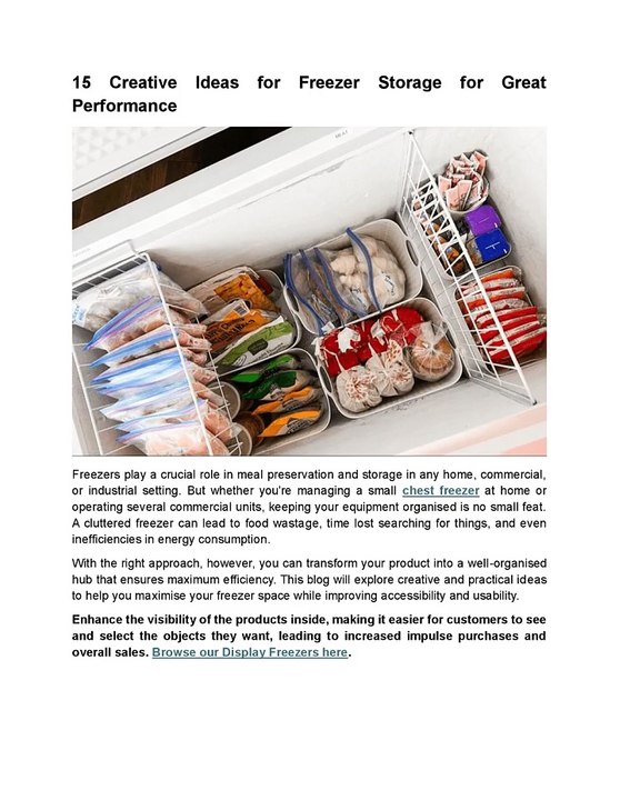 15 Creative Ideas for Freezer Storage for Great Performance