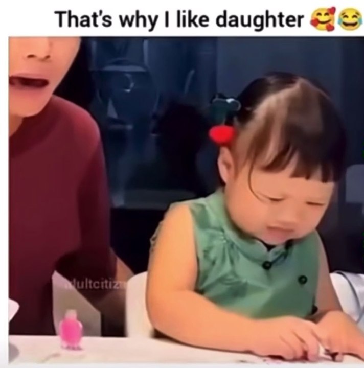 That s why I like daughter 💗💗👍🏻👍🏻😂😂😂