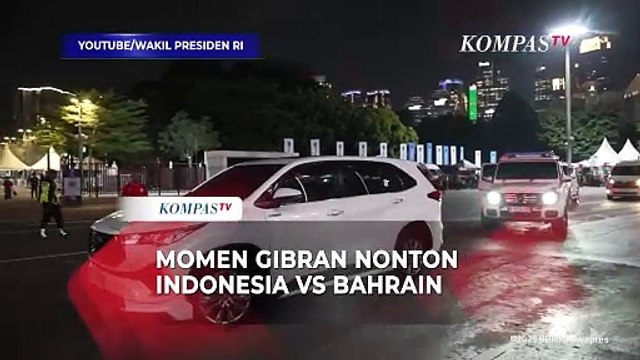Momen Wapres Gibran Pakai Jersey Timnas Nonton Indonesia Vs Bahrain di Stadion GBK