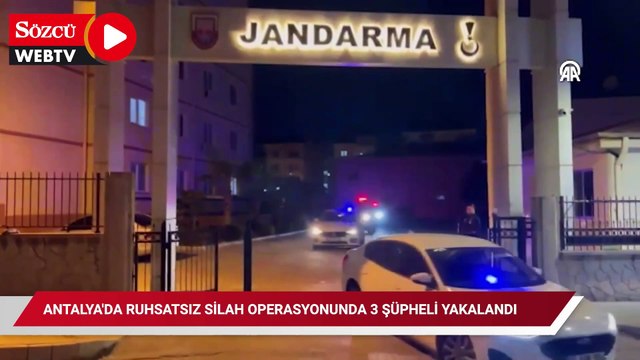 Antalya'da ruhsatsız silah operasyonunda 3 şüpheli yakalandı