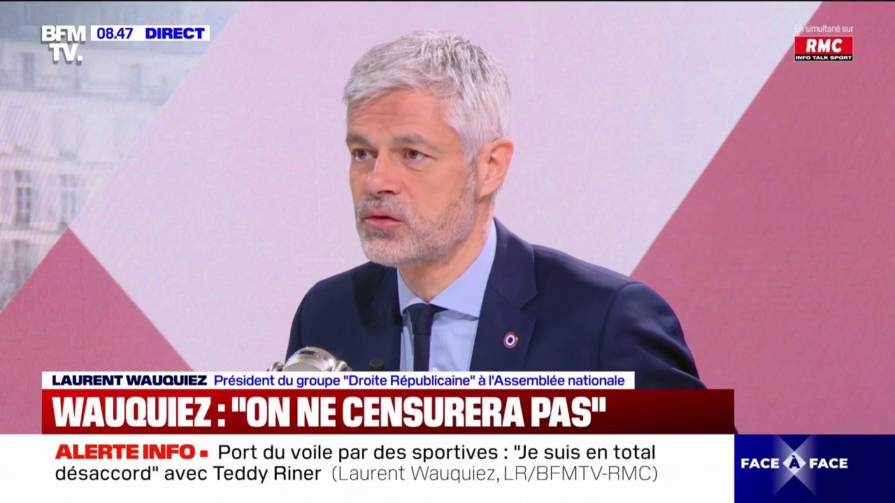 Laurent Wauquiez (LR): "On ne censurera pas (le gouvernement), parce qu'on ne sera jamais des artisans du chaos"