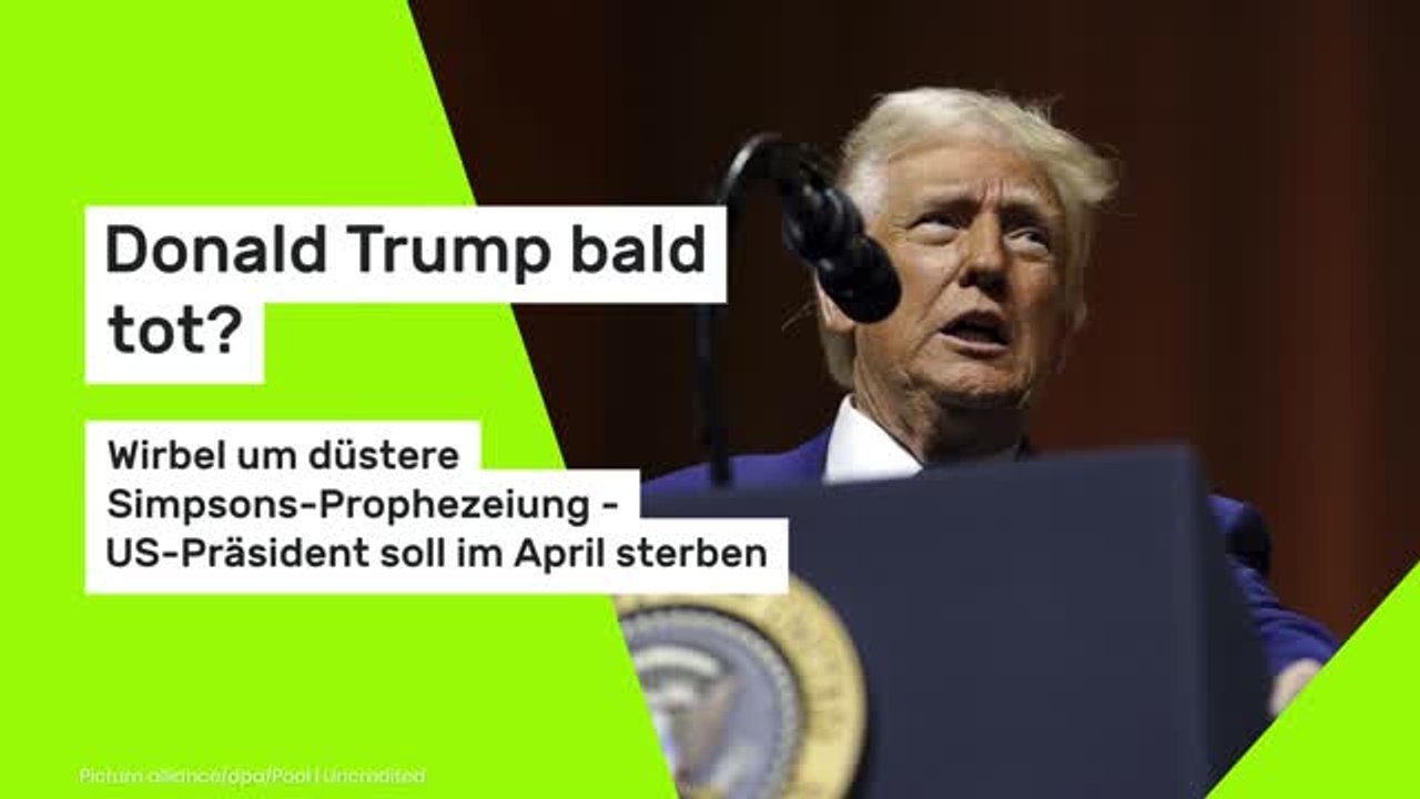 Donald Trump bald tot?: Wirbel um düstere Simpsons-Prophezeiung - US-Präsident soll im April sterben