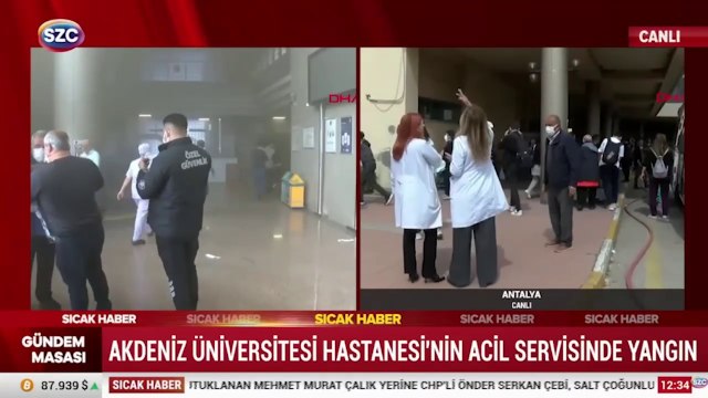 Akdeniz Üniversitesi Hastanesi'nde yangın! hastalar tahliye ediliyor