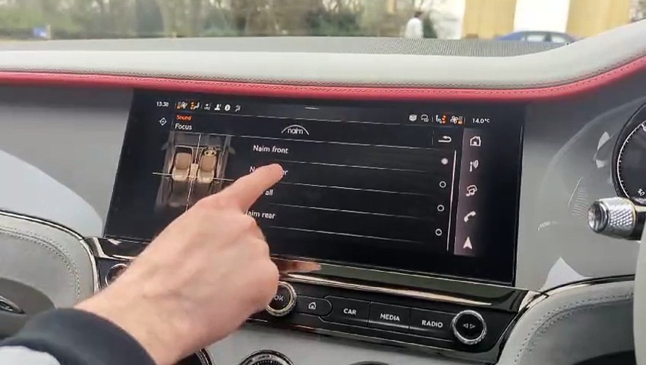 Play some music in the Bentley Flying Spur