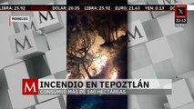 Incendio consume más de 140 hectáreas en Tepoztlán