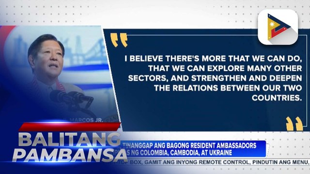 PBBM, tinanggap ang bagong resident ambassadors sa Pilipinas ng Colombia, Cambodia, at Ukraine