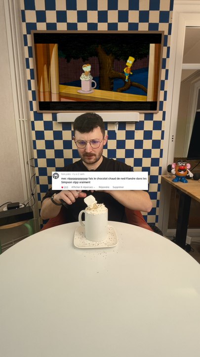 Le Chocolat Chaud de Flanders dans les Simpsons #simpsons #dessinanime #chocolatchaud #defi #foodchallenge