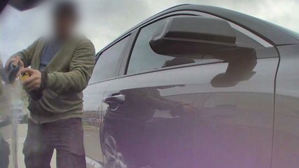 Tesla daubed in graffiti while driver visits Whole Foods