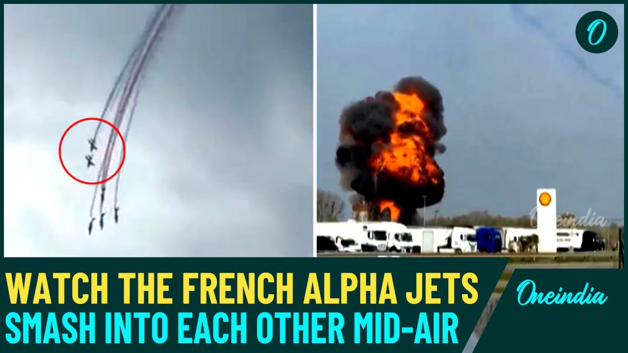 French Alpha Jets Collide Mid-Air| Terrifying Video Shows Pilots Ejecting Jets After Horrific Crash