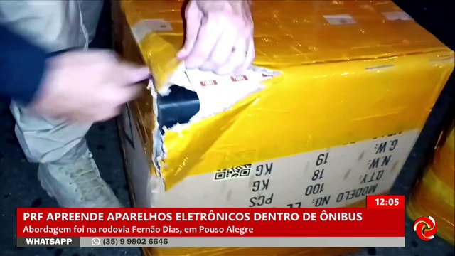PRF apreende aparelhos eletrônicos na rodovia Fernão Dias, em Pouso Alegre