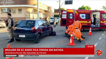 Acidente entre carro e bicicleta é registrado em São Sebastião do Paraíso