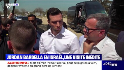 Jordan Bardella en Israël: le président du Rassemblement national interpellé par un Français de confession juive sur le passé de son parti