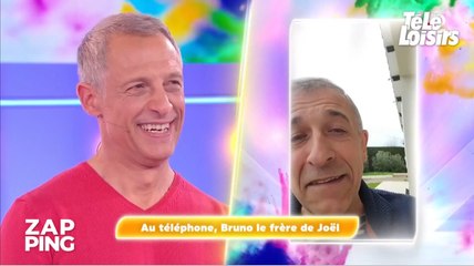 Joël (Tout le monde veut prendre sa place) reçoit un coup de fil de son frère en pleine émission