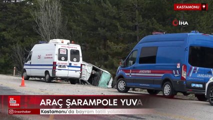 Kastamonu'da bayram tatili yolunda kaza meydana geldi