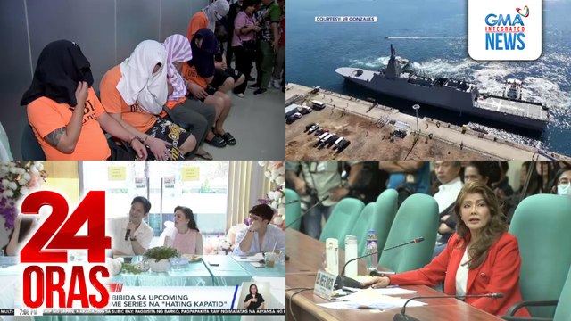 24 Oras: (Part 2) 6 dayuhan at 1 Pinoy na inaresto sa resort sa Subic dahil sa hinihinalang paniniktik, na-inquest na; hiling ng prosec na padalhan ang VP ng summons, tinanggihan ni SP Escudero; Sen. Imee Marcos, kumalas sa senatorial slate na..., atbp.