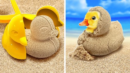 Summer Is Coming! 🏖️ Time For Sand Duckies! 🐥 *Best Beach Hacks And Gadgets*