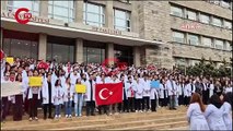 Ankara Üniversitesi Tıp Fakültesi ile Hacettepe Üniversitesi Tıp Fakültesi öğrencilerinden eylem