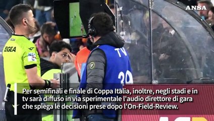 Novita' VAR in Serie A,  grafiche sui maxischermi e audio dell'arbitro