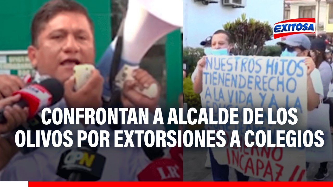 Familias confrontan a alcalde de Los Olivos por extorsiones a colegios: "Se está lavando las manos"