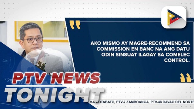 Poll body recommends that Datu Odin Sinsuat be placed under Comelec control