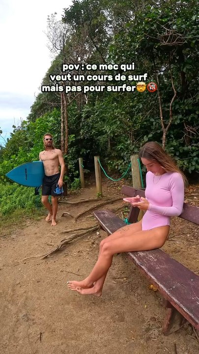 Pov ce mec qui veut un cours de surf mais pas pour surfer🤯