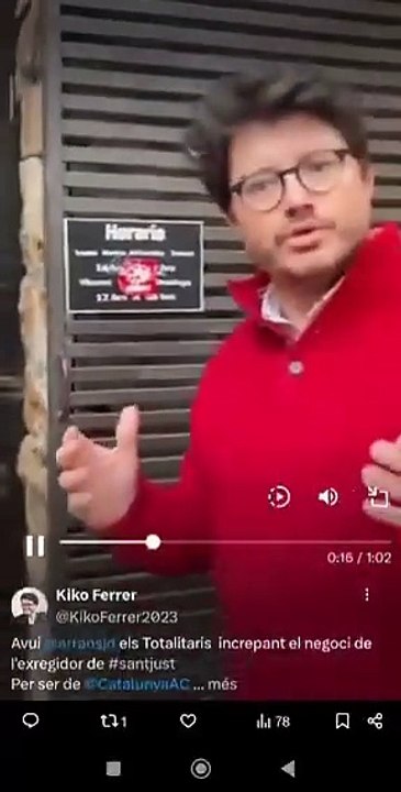 El extravagante gesto de Kiko Ferrer, miembro de Aliança Catalana