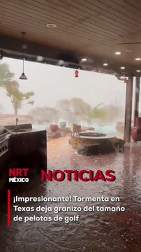 Granizos gigantes cayeron sobre Texas en una tormenta severa que causó daños y dejó impresionantes imágenes en redes sociales.