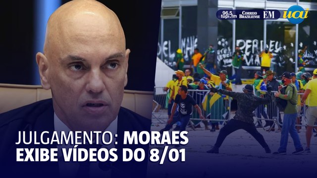Moraes exibe cenas do 8/1 no julgamento de Bolsonaro e aliados; veja