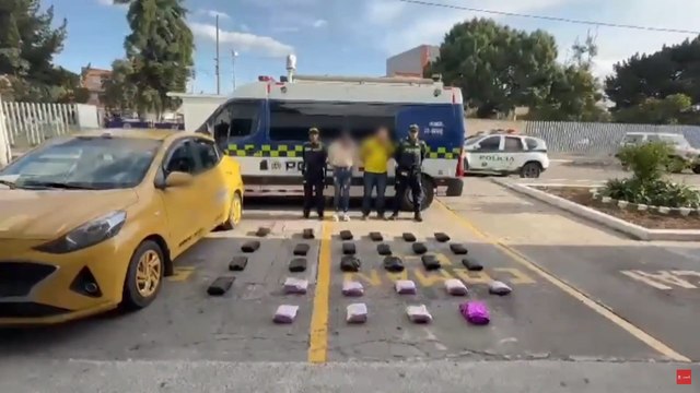 Encontraron taxi con 26.000 dosis de marihuana en Bogotá: pretendían venderla en colegios
