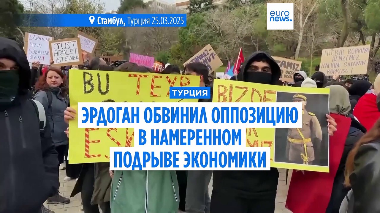 Протесты в Турции: Эрдоган обвинил оппозицию в...