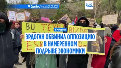 Протесты в Турции: Эрдоган обвинил оппозицию в разрушении экономики