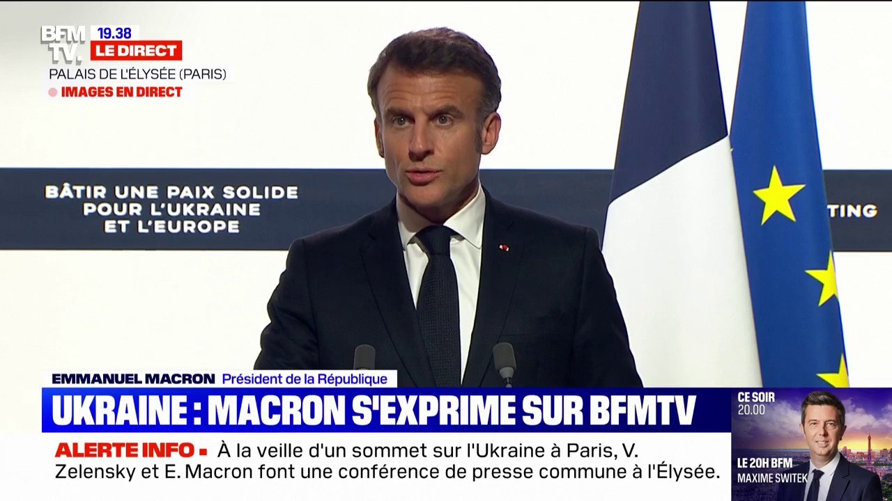 "La Russie continue de fait, jour après jour, de frapper intensément le territoire ukrainien": Emmanuel Macron s'exprime aux côtés de Volodymyr Zelensky