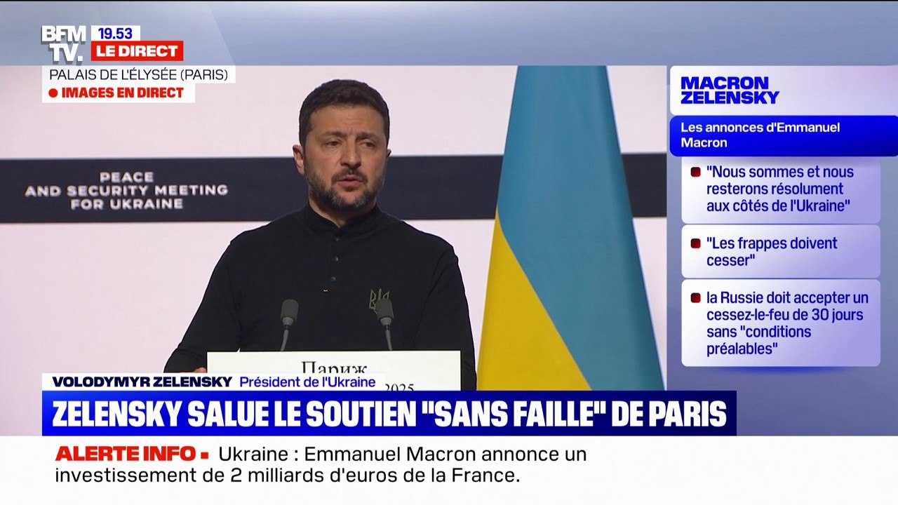Guerre en Ukraine: "Il est temps de passer aux discussions sérieuses sur les garanties de la sécurité", estime Volodymyr Zelensky