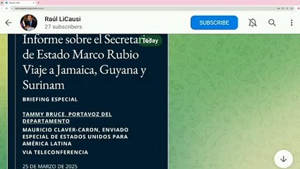 Viceministro para El Caribe Raúl LiCausi: Rechazamos el intervencionismo de EE.UU. en la región