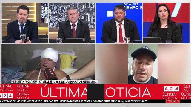 A24.com - 📢EXCLUSIVO EN A24： HABLA EL JEFE DE LA BARRA DE GIMNASIA BALEADO Hab...