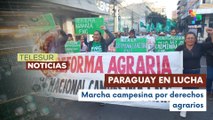 Campesinos e indígenas marcharon hacia la Asunción