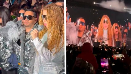 Imitadora de Shakira consigue caminar junto a la colombiana en CDMX y la tunden por querer robar foco