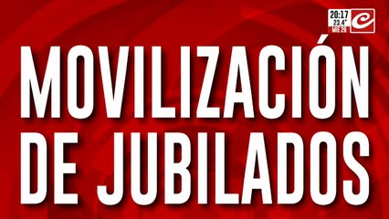 Movilización de jubilados: hay corridas y empujones