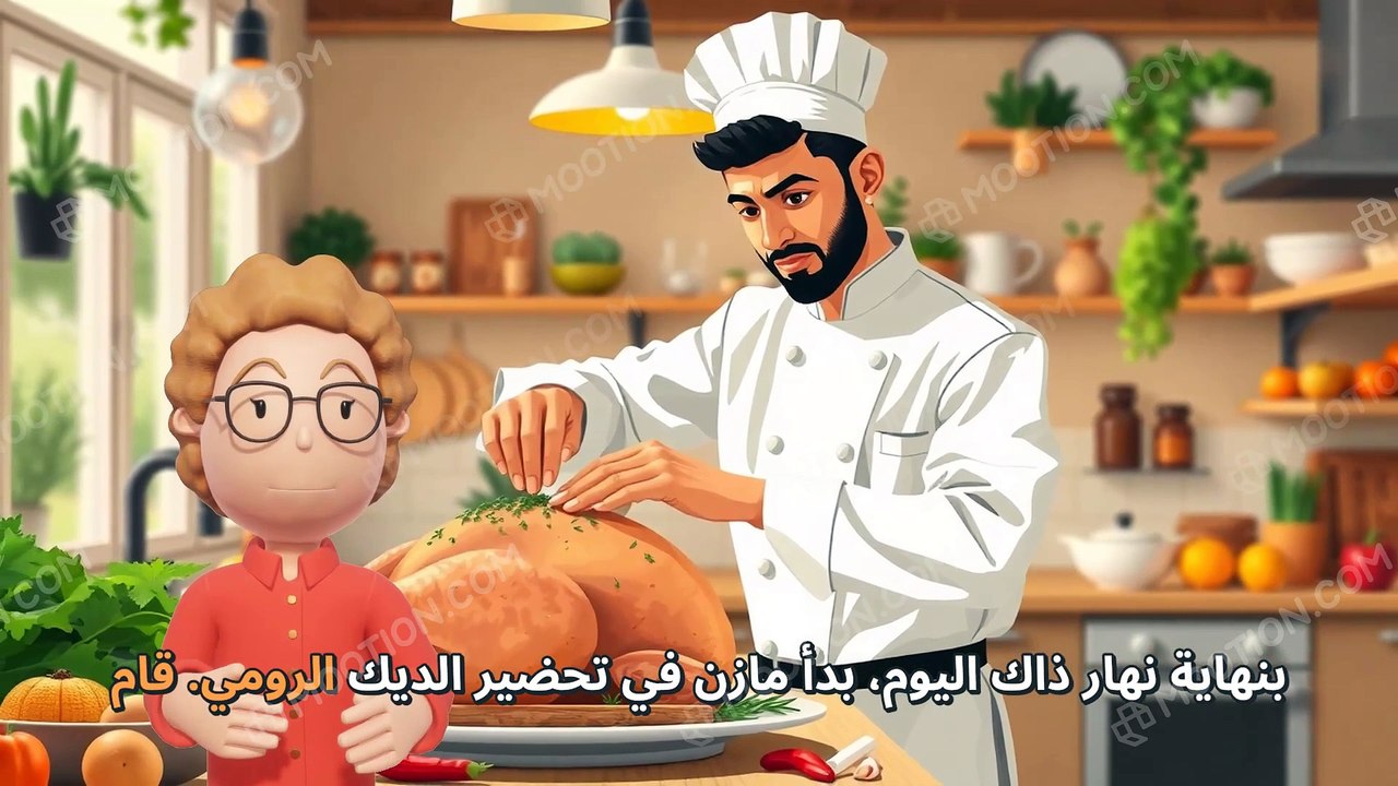 مازن وفن طهي الديك الرومي