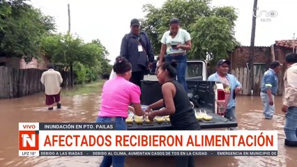 Afectados de las inundaciones recibieron alimentos