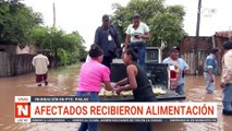 Afectados de las inundaciones recibieron alimentos