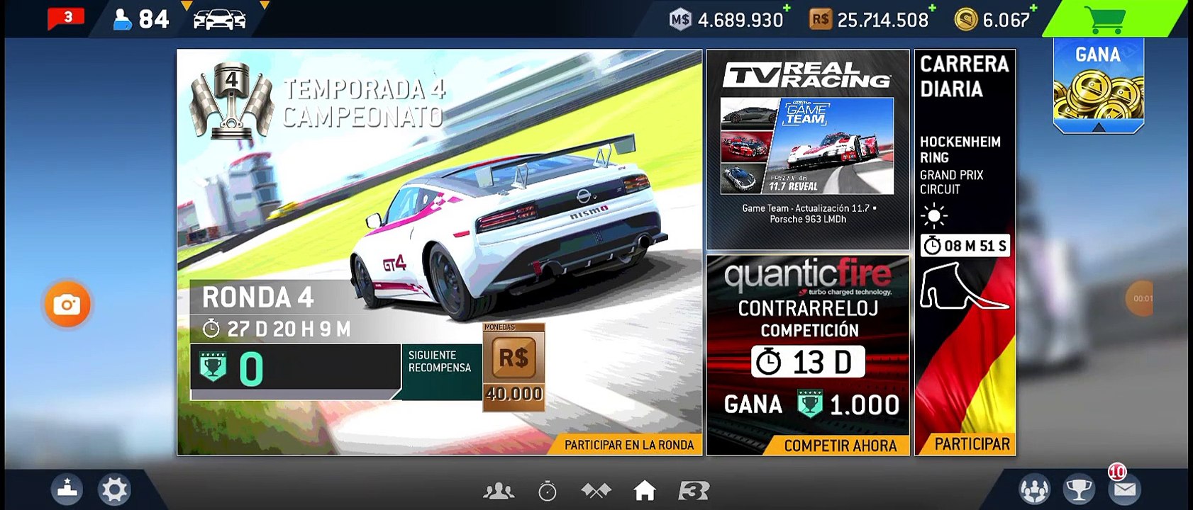 REAL RACING 3 CRONO ⏱️ SEMANAL 📆 PORSCHE GT3  LAMBORGHINI AVENTADOR SVJ CIRCUITO 🛣️🏁 DE HOCKEMHEIM  RONDA 7 CHEVROLET CORVETTE C7 ZR1 CIRCUITO 🛣️🏁 DE SPA FRANCORCHAMPS  PORSCHE GT3 RS 🛣️🏁 MONTE ⛰️ PANORAMA