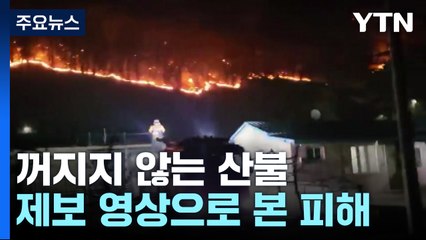 꺼지지 않는 산불...제보 영상으로 본 피해 / YTN