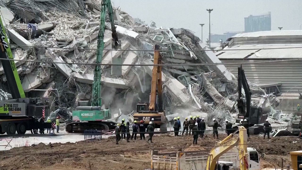 Rescuers search for survivors at collapsed building in Bangkok
