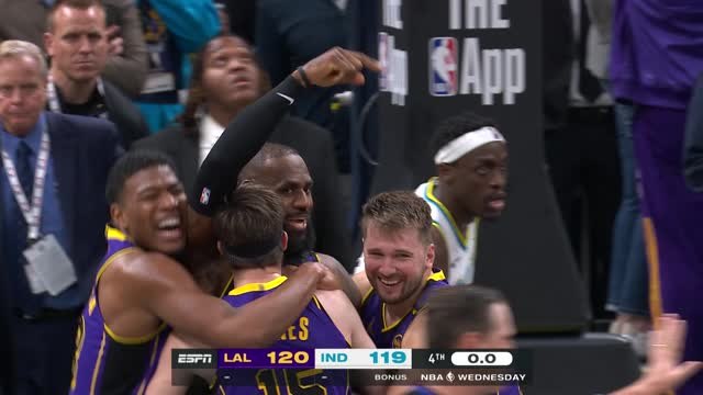 LeBron at the buzzer lands Lakers win at Pacers