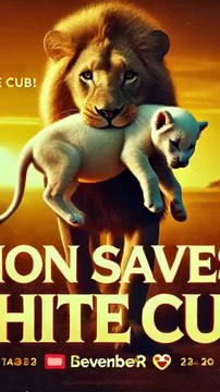 Heartwarming Moment! Lion Rescues Lost White Cub & Returns It