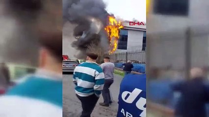 Başakşehir’de sanayi sitesinde korkutan yangın